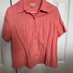 Christopher & Banks Coral Button-Down Shirt